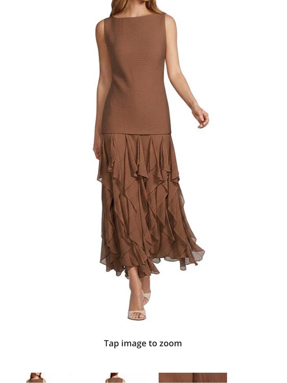 Antonio melani - Sarai Corkscrew Boat Neck Sleeveless Sheath Maxi Dress